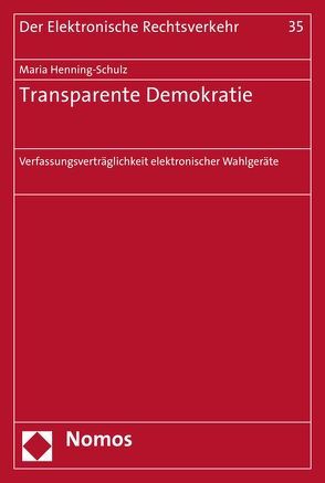 Transparente Demokratie von Henning-Schulz,  Maria