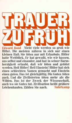 Trauer zu früh von Bond,  Edward, Enzensberger,  Christian