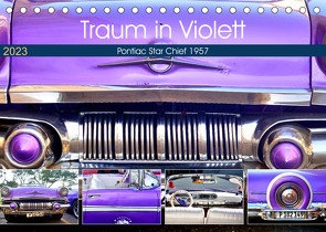Traum in Violett – Pontiac Star Chief 1957 (Tischkalender 2023 DIN A5 quer) von von Loewis of Menar,  Henning