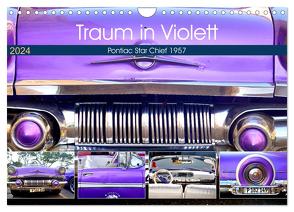 Traum in Violett – Pontiac Star Chief 1957 (Wandkalender 2024 DIN A4 quer), CALVENDO Monatskalender von von Loewis of Menar,  Henning