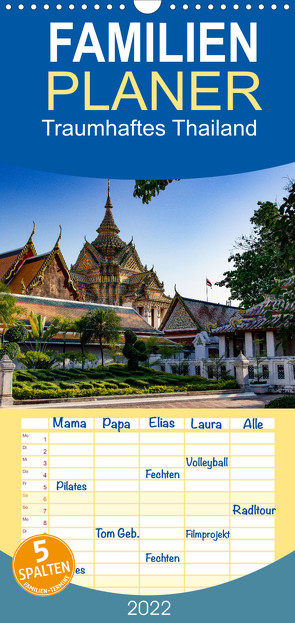 Familienplaner Traumhaftes Thailand (Wandkalender 2022 , 21 cm x 45 cm, hoch) von Baumgärtel,  Sven