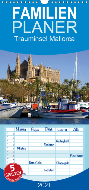 Trauminsel Mallorca – Familienplaner hoch (Wandkalender 2021 , 21 cm x 45 cm, hoch) von Reupert,  Lothar