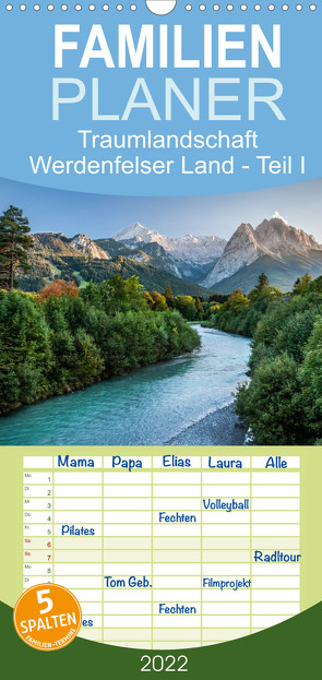 Familienplaner Traumlandschaft Werdenfelser Land – Teil I (Wandkalender 2022 , 21 cm x 45 cm, hoch) von Hess,  Erhard