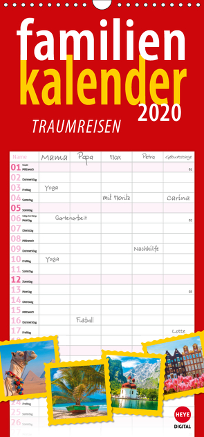 Traumreisen (Wandkalender 2020 , 21 cm x 45 cm, hoch) von Digital,  Heye