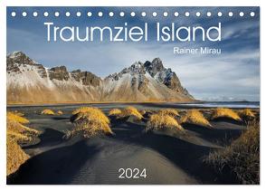 Traumziel Island 2024 (Tischkalender 2024 DIN A5 quer), CALVENDO Monatskalender von Mirau,  Rainer