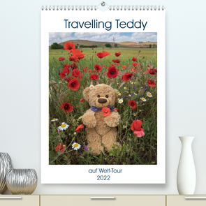 Travelling Teddy auf Welt-Tour (Premium, hochwertiger DIN A2 Wandkalender 2022, Kunstdruck in Hochglanz) von Kneidinger,  Christian