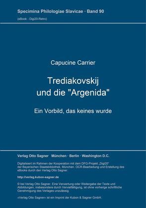 Trediakovskij und die „Argenida“ von Carrier,  Capucine