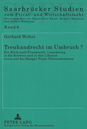 Treuhandrecht im Umbruch? von Wolter,  Gerhard