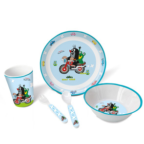 Trötsch Der kleine Maulwurf Kindergeschirr Set Motorrad 5 teilig von Trötsch Verlag GmbH & Co. KG