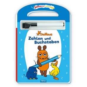 Trötsch Die Maus Schreib und wisch weg Pappenbuch Zahlen und Buchstaben von Trötsch Verlag