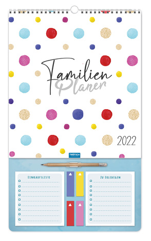 Trötsch Familienkalender Familienplaner mit Stift 2022