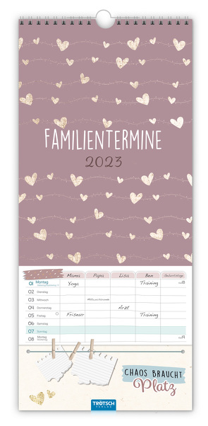 Trötsch Familienkalender mit Notizleine Familientermine 2023 von Trötsch Verlag GmbH & Co. KG