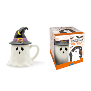 Trötsch Spuktasse mit Deckel Gespenst Keramiktasse Halloween von Trötsch Verlag