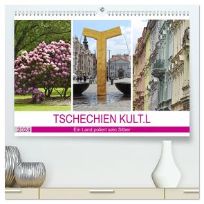 TSCHECHIEN KULT.L (hochwertiger Premium Wandkalender 2024 DIN A2 quer), Kunstdruck in Hochglanz von Vier,  Bettina