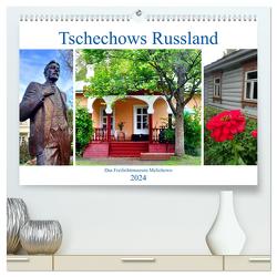 Tschechows Russland – Das Freilichtmuseum Melichowo (hochwertiger Premium Wandkalender 2024 DIN A2 quer), Kunstdruck in Hochglanz von von Loewis of Menar,  Henning