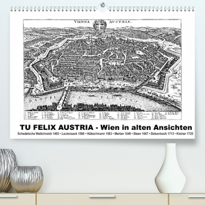 TU FELIX AUSTRIA – Wien in alten AnsichtenAT-Version (Premium, hochwertiger DIN A2 Wandkalender 2022, Kunstdruck in Hochglanz) von Liepke,  Claus