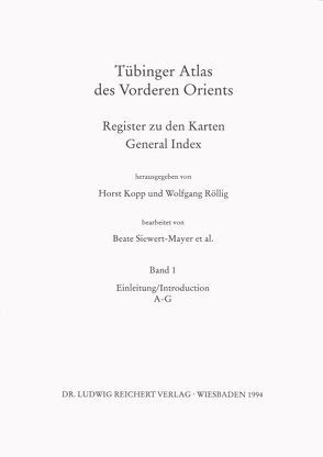 Tübinger Atlas des Vorderen Orients von Kopp,  Horst, Röllig,  Wolfgang