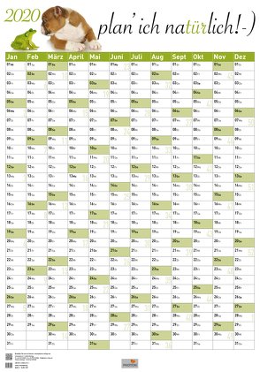 TÜRPLANER Kalender 2020 von PHOTON Verlag