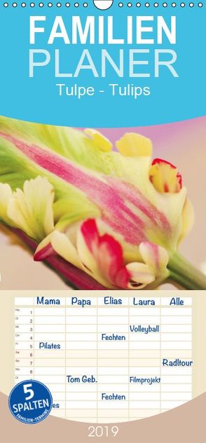 Tulpe – Familienplaner hoch (Wandkalender 2019 , 21 cm x 45 cm, hoch) von JUSTART