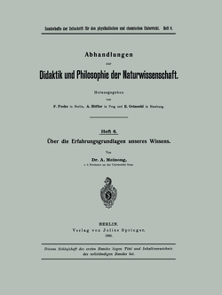 Über die Erfahrungsgrundlagen unseres Wissens von Meinong,  A.