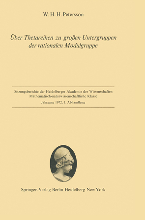 Über Thetareihen zu großen Untergruppen der rationalen Modulgruppe von Petersson,  W. Hans H.