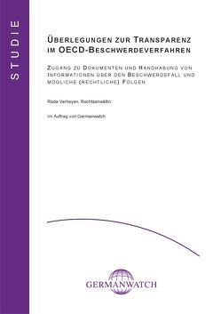 Überlegungen zur Transparenz im OECD-Beschwerdeverfahren von Verheyen,  Roda