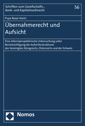 Übernahmerecht und Aufsicht von Rezai Hariri,  Puya