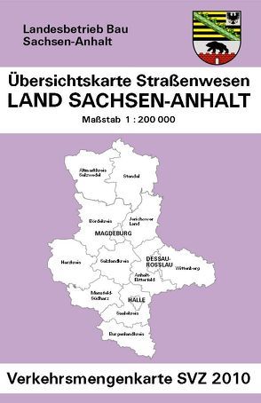 Übersichtskarte Straßenwesen, Land Sachsen-Anhalt, Verkehrsmengenkarte von Kartoprodukt GmbH