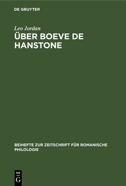 Über Boeve de Hanstone von Jordan,  Leo