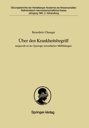 Über den Krankheitsbegriff von Chuaqui,  Benedicto