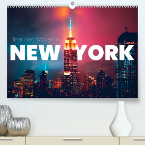 Über den Wolken in New York (hochwertiger Premium Wandkalender 2024 DIN A2 quer), Kunstdruck in Hochglanz von Monkey,  Happy