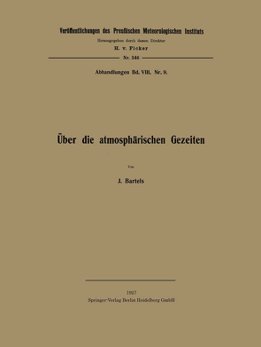 Über die atmosphärischen Gezeiten von Bartels,  Julius