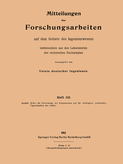 Ueber die Einwirkung des Ziehprozesses auf die wichtigsten technischen Eigenschaften des Stahles von Seyrich,  Karl Arno