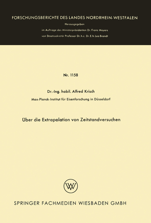 Über die Extrapolation von Zeitstandversuchen von Krisch,  Alfred