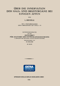 Über die Innervation der Hals- und Brustorgane bei Einigen Affen von Riegele,  Lothar