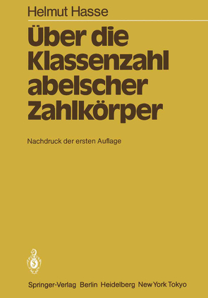 Über die Klassenzahl abelscher Zahlkörper von Hasse,  Helmut, Martinet,  J.