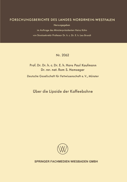 Über die Lipoide der Kaffeebohne von Kaufmann,  Hans Paul