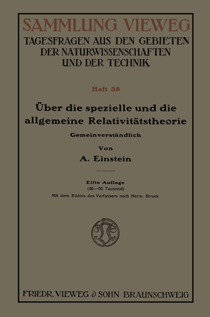 Über die spezielle und die allgemeine Relativitätstheorie (Gemeinverständlich) von Einstein,  Albert