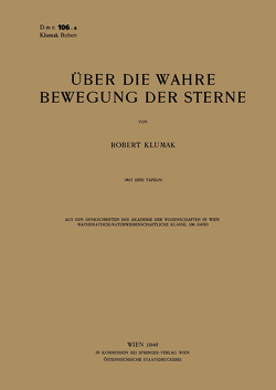 Über die Wahre Bewegung der Sterne von Klumak,  Robert