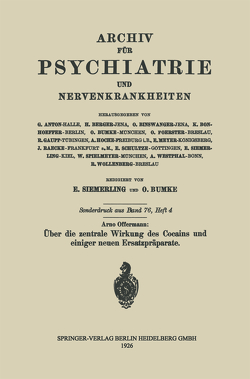 Über die zentrale Wirkung des Cocains und einiger neuen Ersatzpräparate von Offermann,  Arno