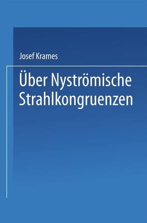 Über Nyströmische Strahlkongruenzen von Krames,  Josef
