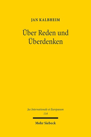 Über Reden und Überdenken von Kalbheim,  Jan