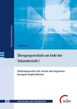 Übergangsverläufe am Ende der Sekundarstufe I von Busse,  Robin, Friese,  Marianne, Jenewein,  Klaus, Seeber,  Susan, Spöttl,  Georg