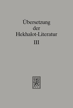 Übersetzung der Hekhalot-Literatur von Schaefer,  Peter