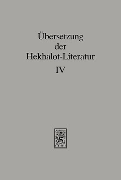 Übersetzung der Hekhalot-Literatur von Schaefer,  Peter