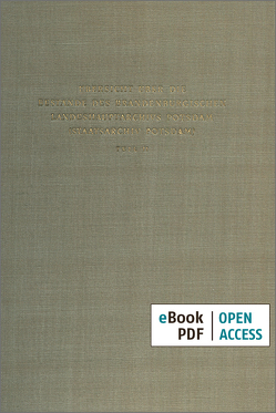 Übersicht über die Bestände des Brandenburgischen Landeshauptarchivs Potsdam (Staatsarchiv Potsdam) von Enders,  Lieselott, Falk,  Gebhard, Harnisch,  Hartmut, Knaack,  Rudolf, Schölzel,  Joachim