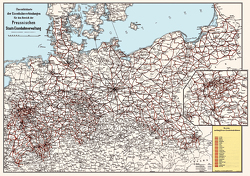 Übersichtskarte Preußische Staats-Eisenbahnverwaltung 1915 von Heller,  M.