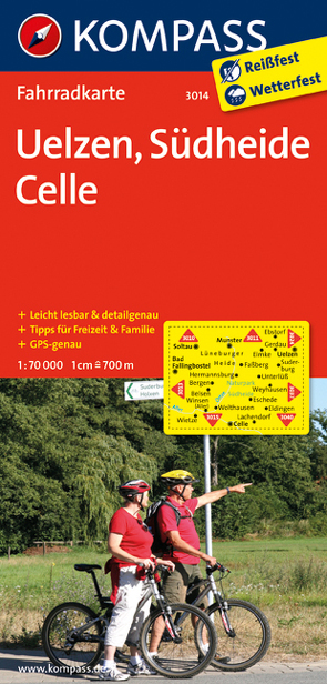 KOMPASS Fahrradkarte Uelzen – Südheide – Celle von KOMPASS-Karten GmbH