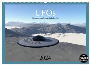 UFOs – Sichtungen außergewöhnlicher Art (Wandkalender 2024 DIN A2 quer), CALVENDO Monatskalender von Schilling,  Linda