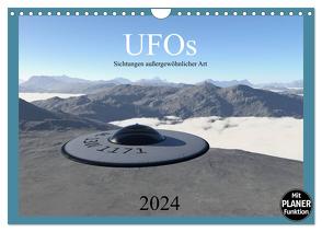 UFOs – Sichtungen außergewöhnlicher Art (Wandkalender 2024 DIN A4 quer), CALVENDO Monatskalender von Schilling,  Linda